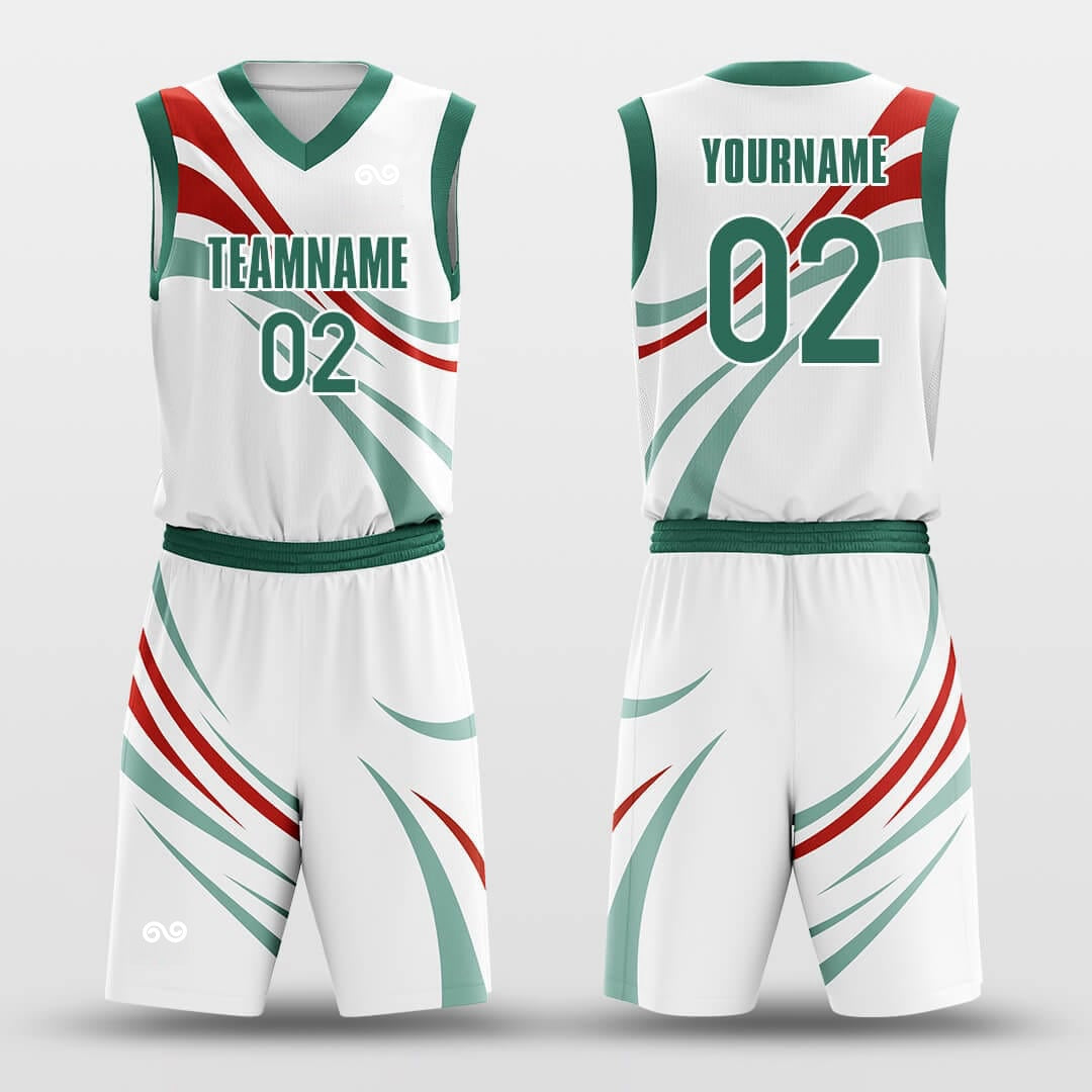 Coloured Ribbon -Custom Basketball Jersey with Shorts Subliamted