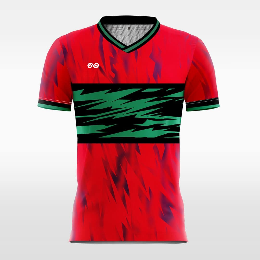 Flame - Custom Soccer Jersey for Men Red Sublimated