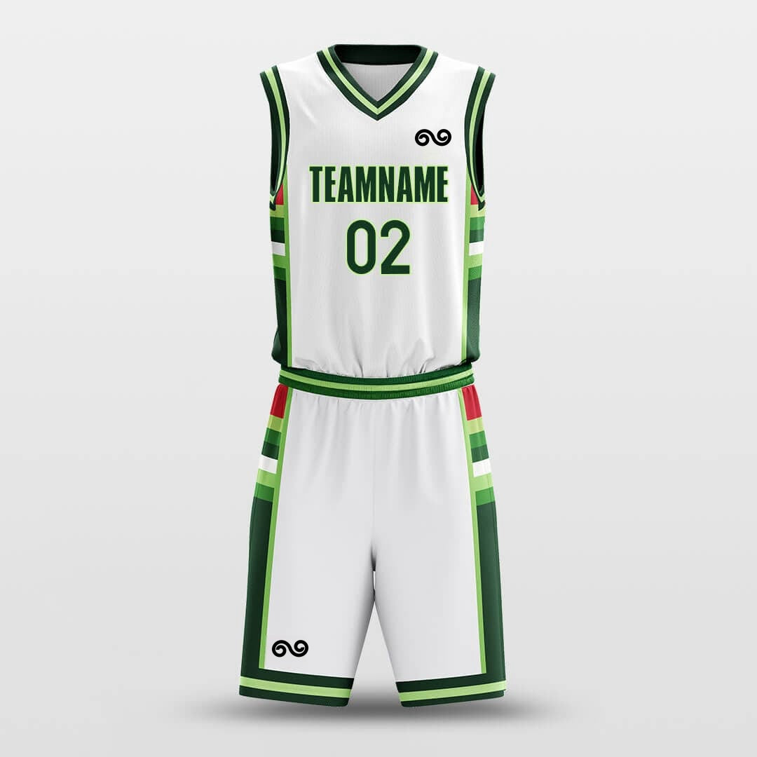 Green Mood -Custom Basketball Jersey with Shorts Subliamted