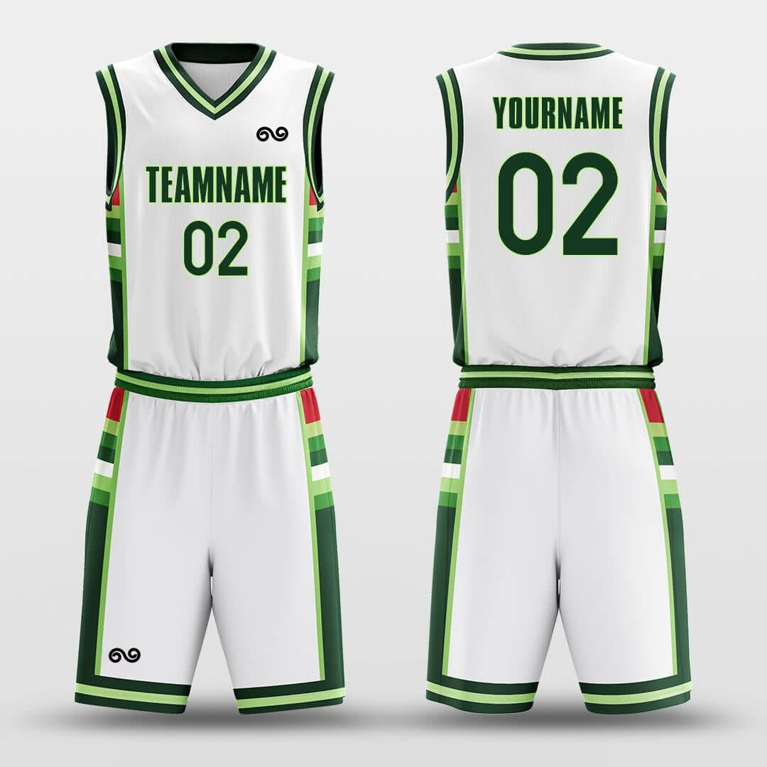 Green Mood -Custom Basketball Jersey with Shorts Subliamted