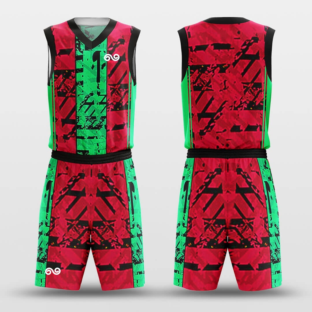 Christmas Camouflage -Custom Basketball Jersey with Shorts Subliamted