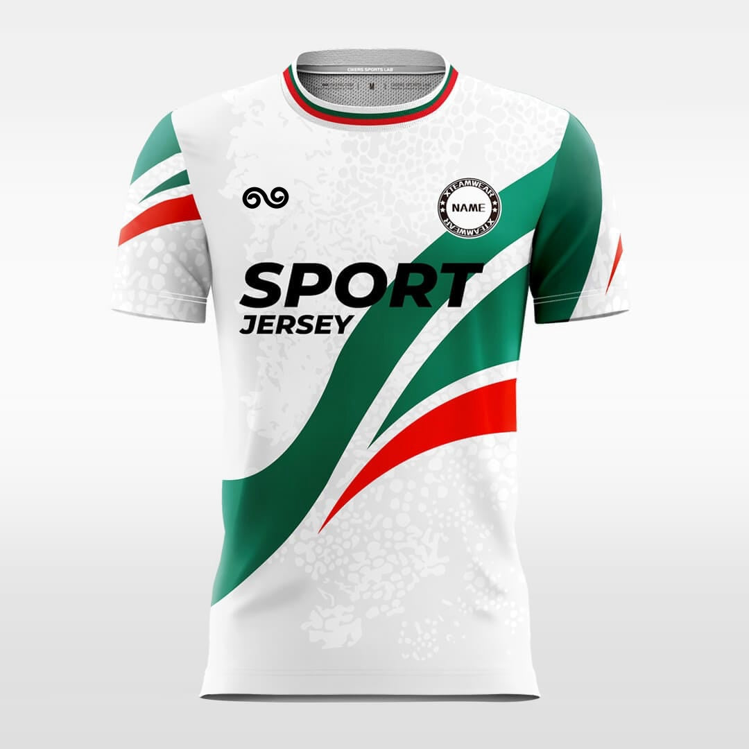 Christmas Ribbon - Custom Soccer Jersey for Men White Sublimated