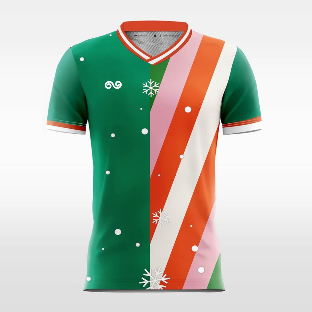 Christmas Snow - Custom Soccer Jersey for Men Green Sublimated