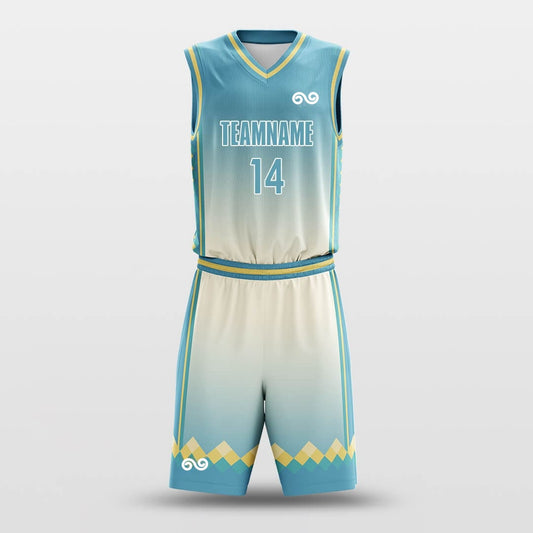 Green Square -Custom Basketball Jersey with Shorts Subliamted