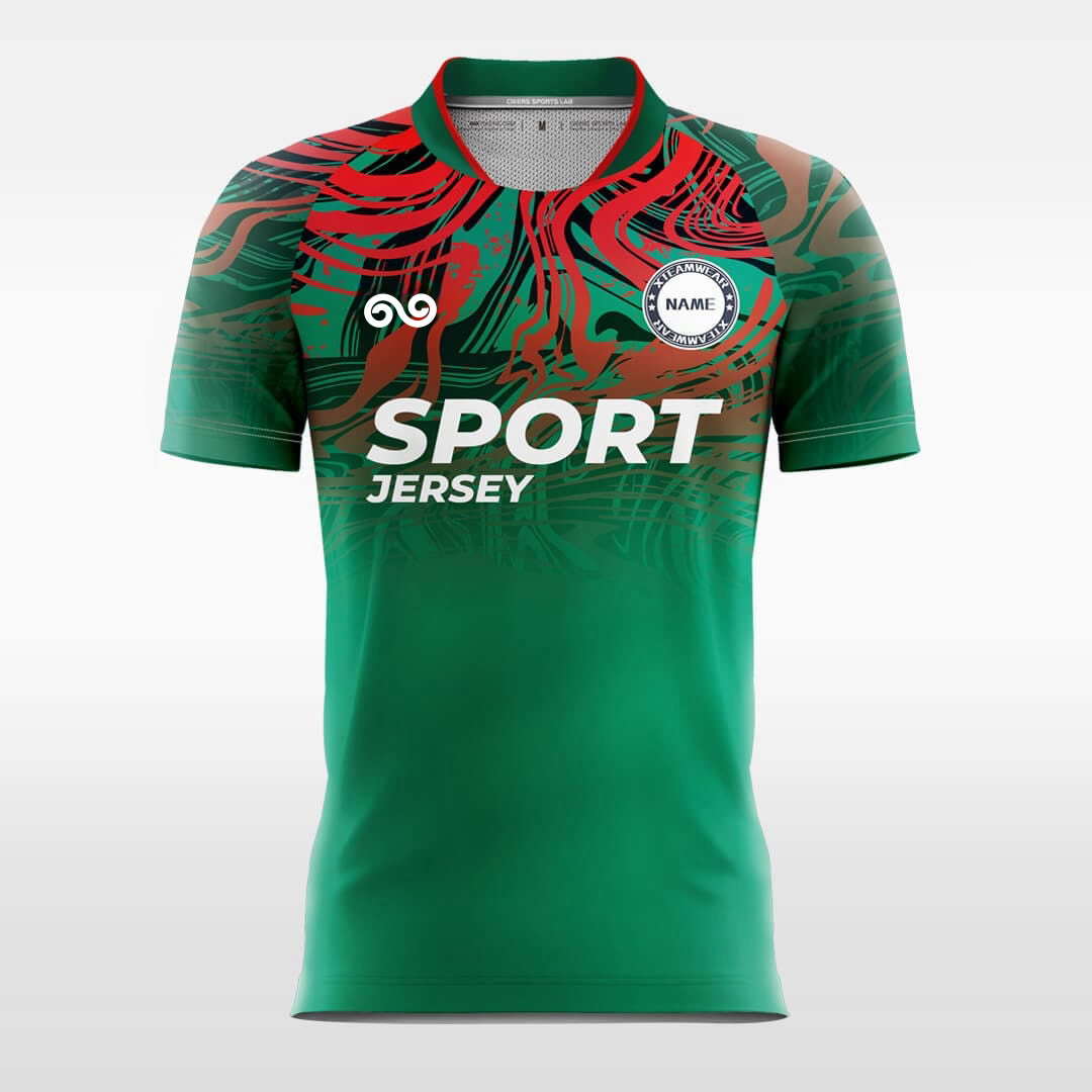Christmas Streamline - Custom Soccer Jersey for Men Green Sublimated