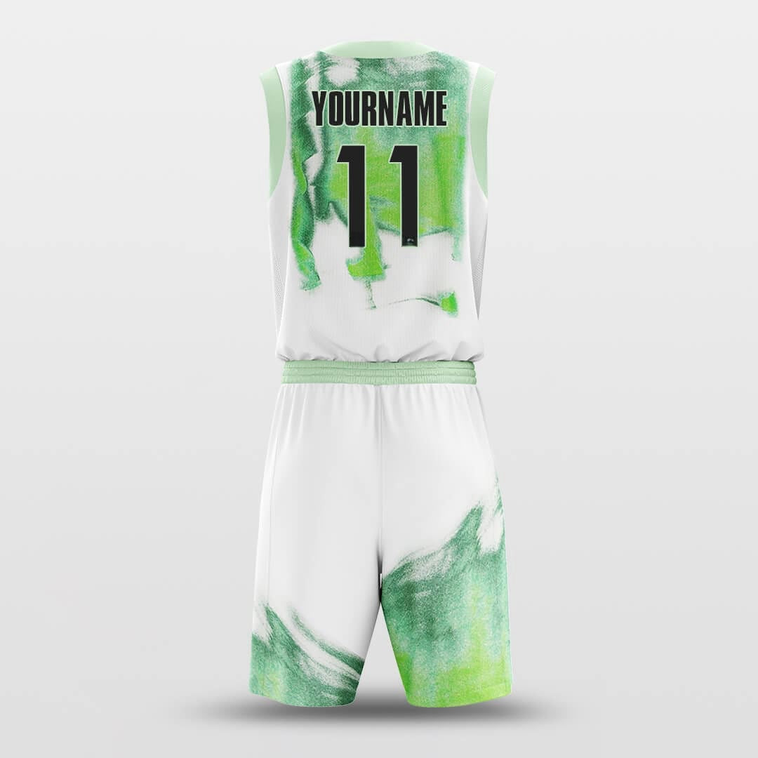 Moss Green -Custom Basketball Jersey with Shorts Subliamted