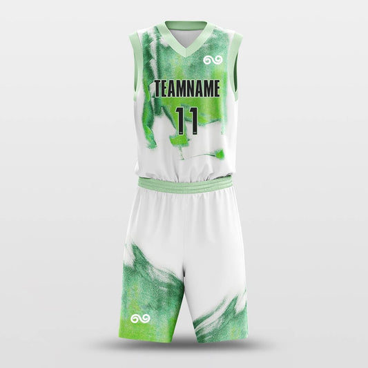 Moss Green -Custom Basketball Jersey with Shorts Subliamted