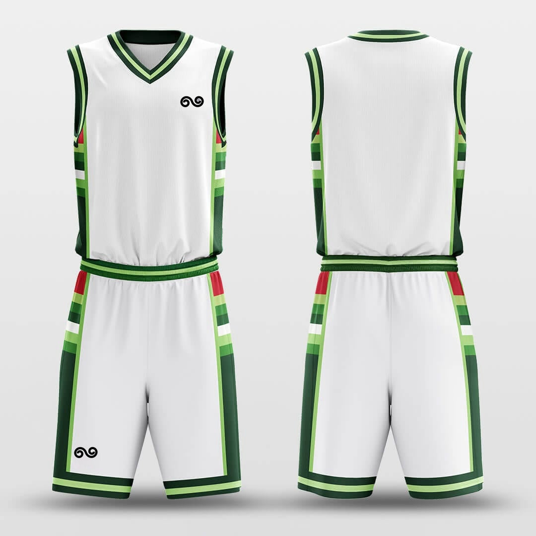 Green Mood -Custom Basketball Jersey with Shorts Subliamted