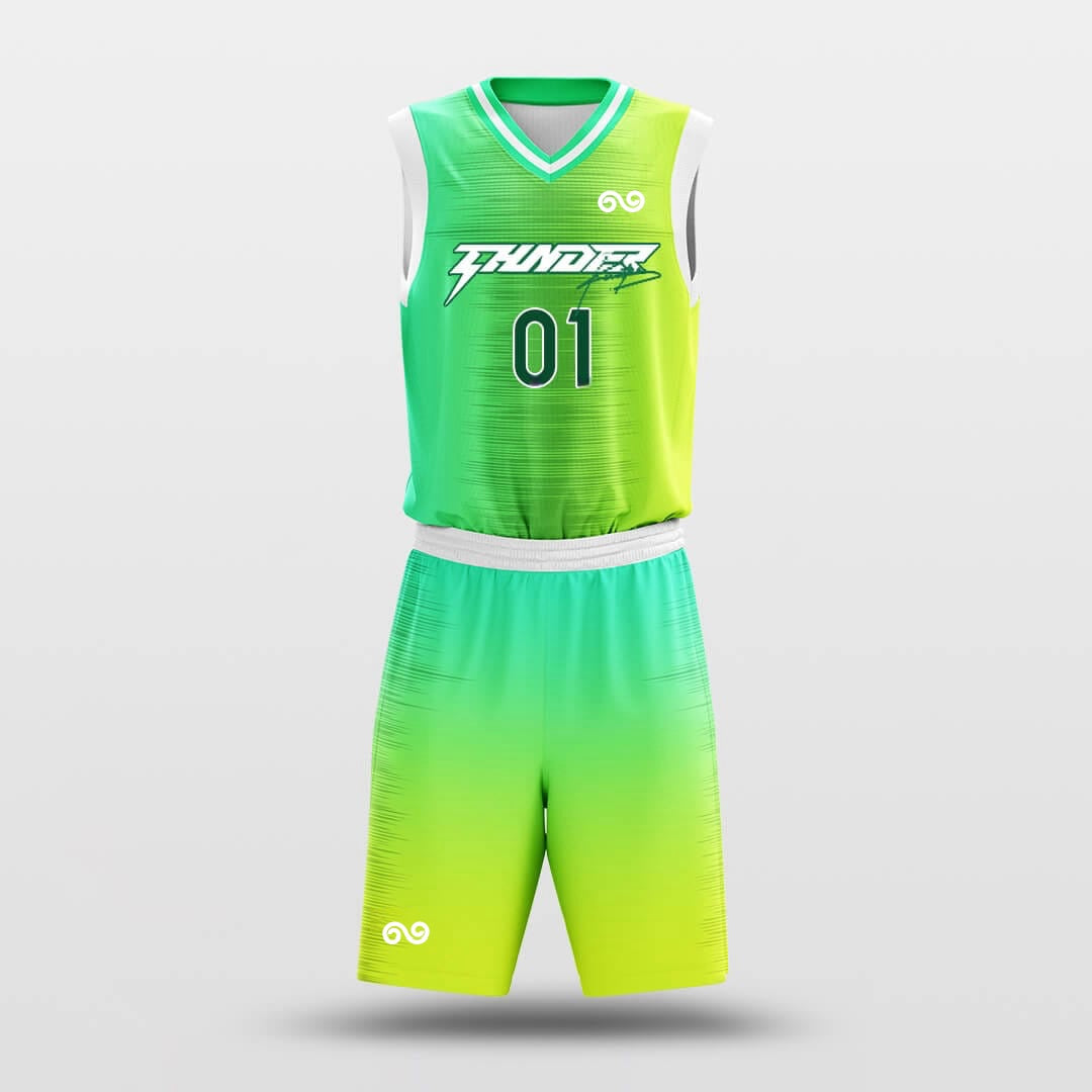Green Light -Custom Basketball Jersey with Shorts Subliamted