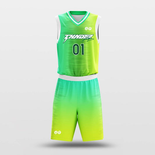 Green Light -Custom Basketball Jersey with Shorts Subliamted