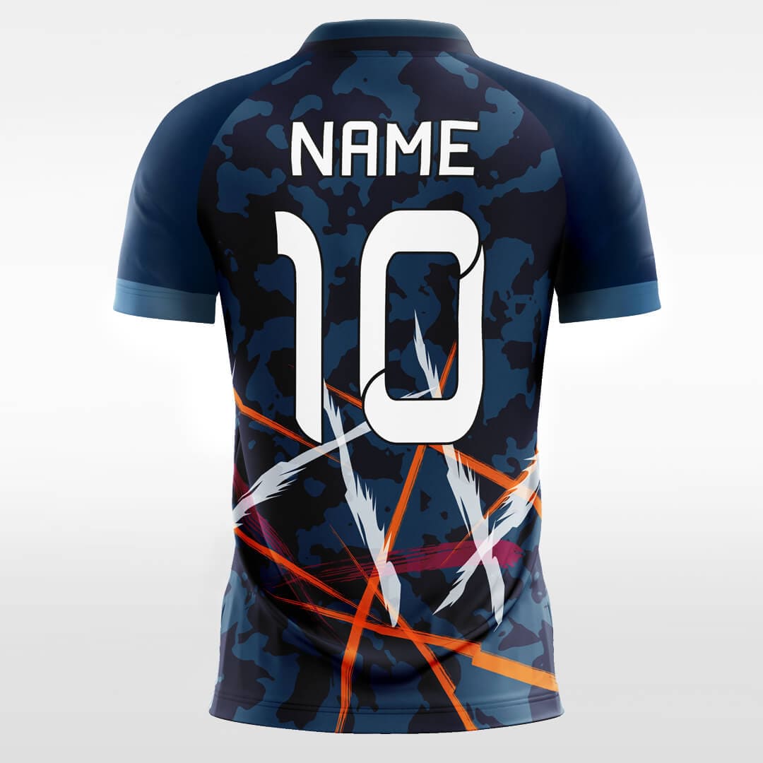 grey blue custom soccer jersey