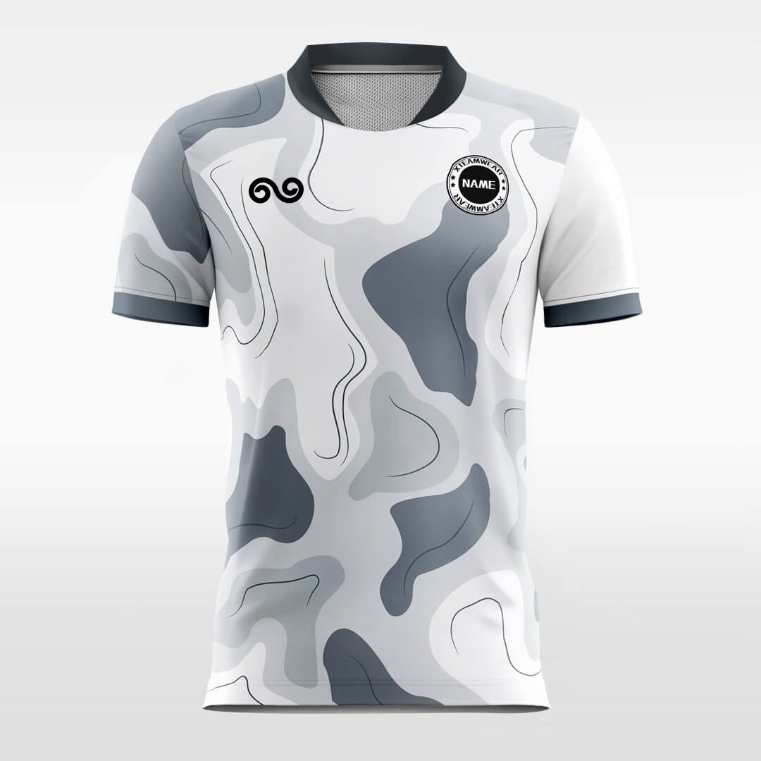 Basin - Custom Soccer Jersey for Men Grey Sublimated