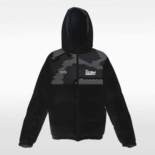 grey custom short winter jacket