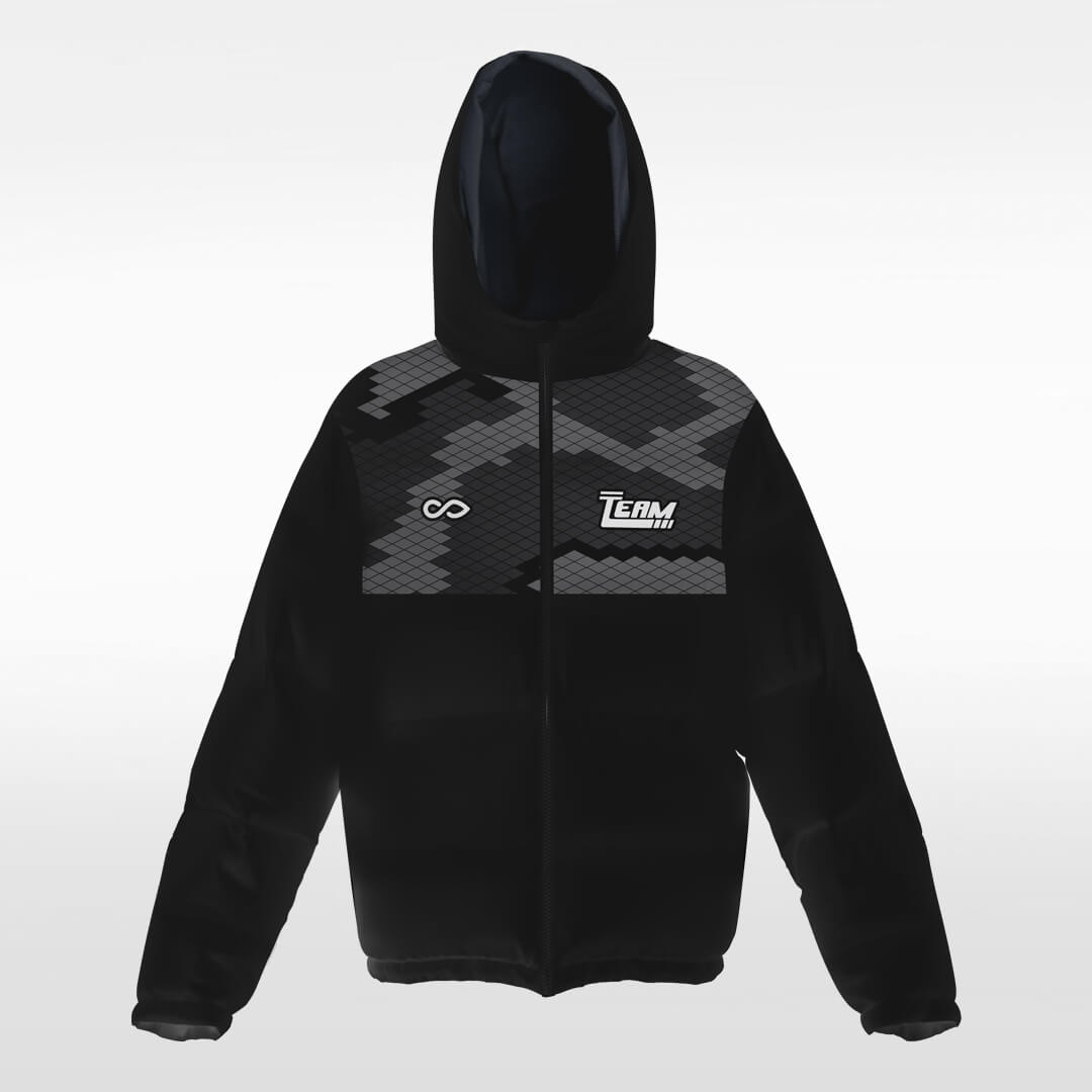 grey custom short winter jacket