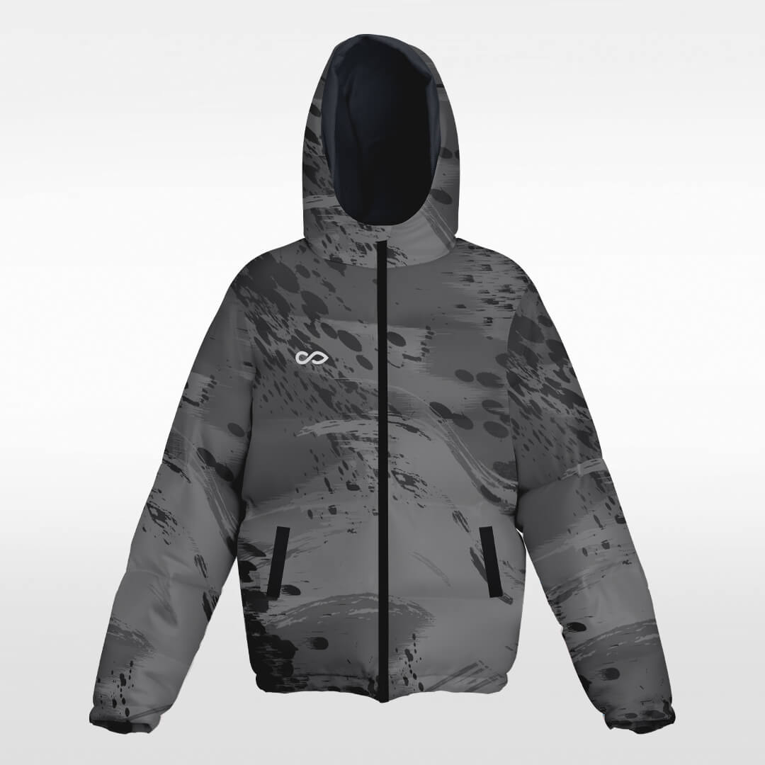 grey custom short winter jacket