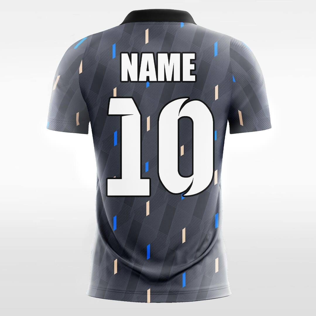 grey short sleeve soccer jersey