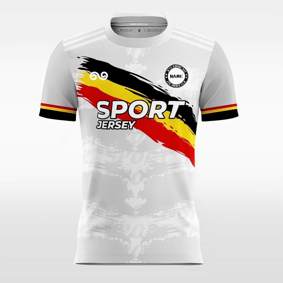 Mannschaft - Custom Soccer Jersey for Men Grey Sublimated