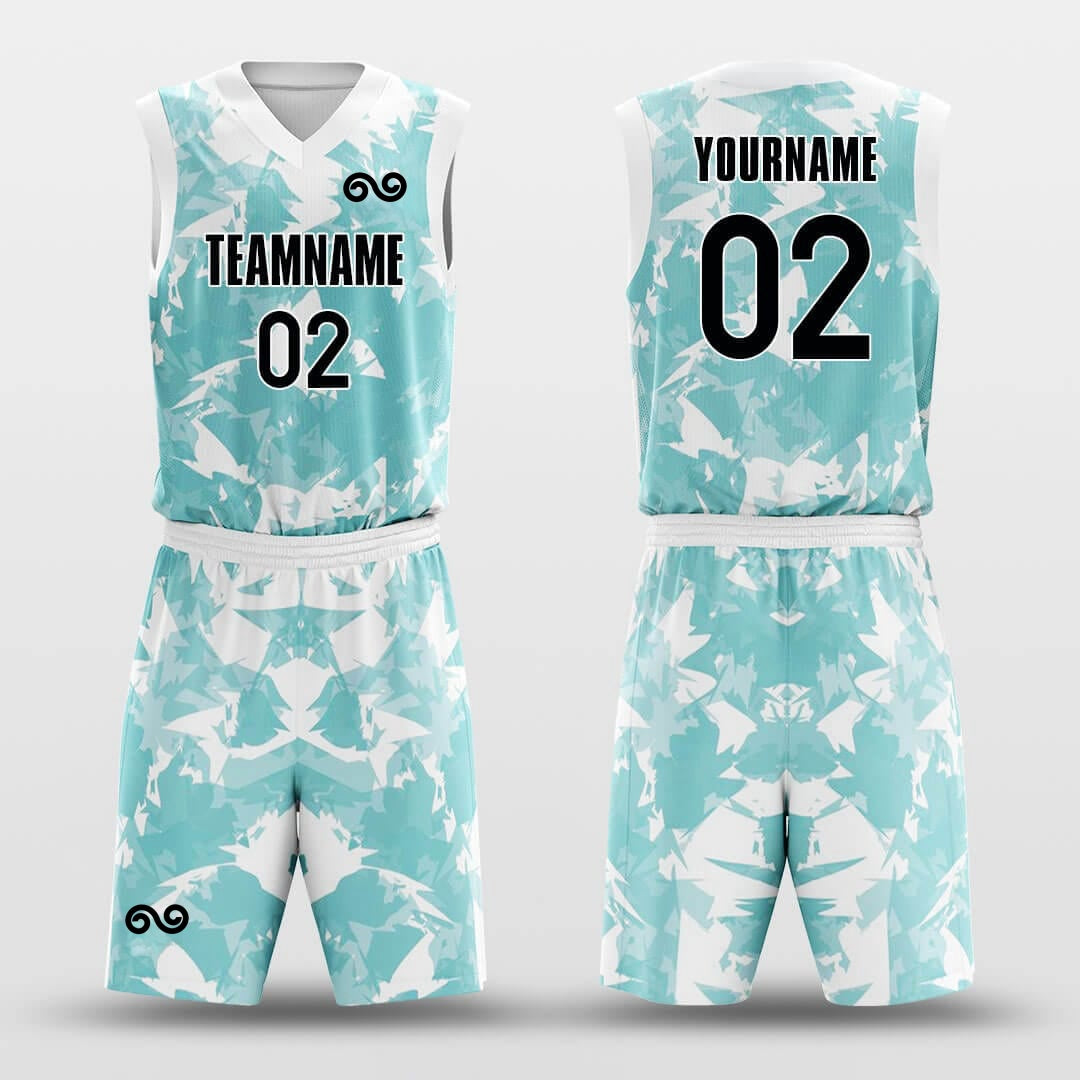 Hazy Blue -Custom Basketball Jersey with Shorts Subliamted