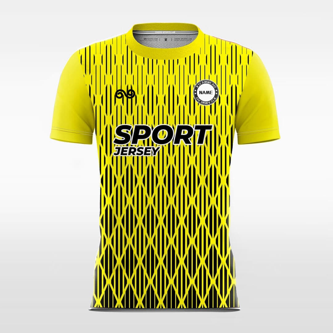 Iridescence - Custom Soccer Jersey for Men Yellow Sublimated