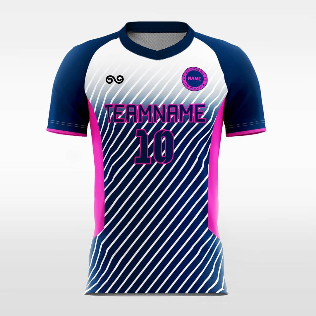 Laser - Custom Soccer Jersey for Men Navy Blue Sublimated