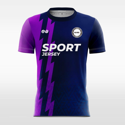 Lightning Night - Custom Soccer Jersey for Men Purple Sublimated