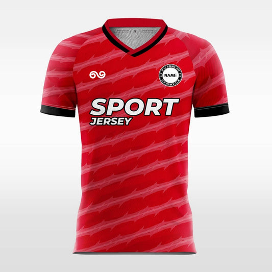 Lucky - Custom Soccer Jersey for Men Red Sublimated