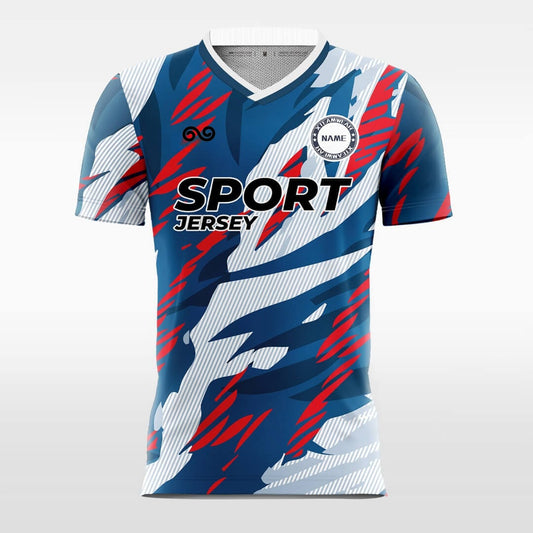 Mountain - Custom Soccer Jersey for Men Grey and blue Sublimated