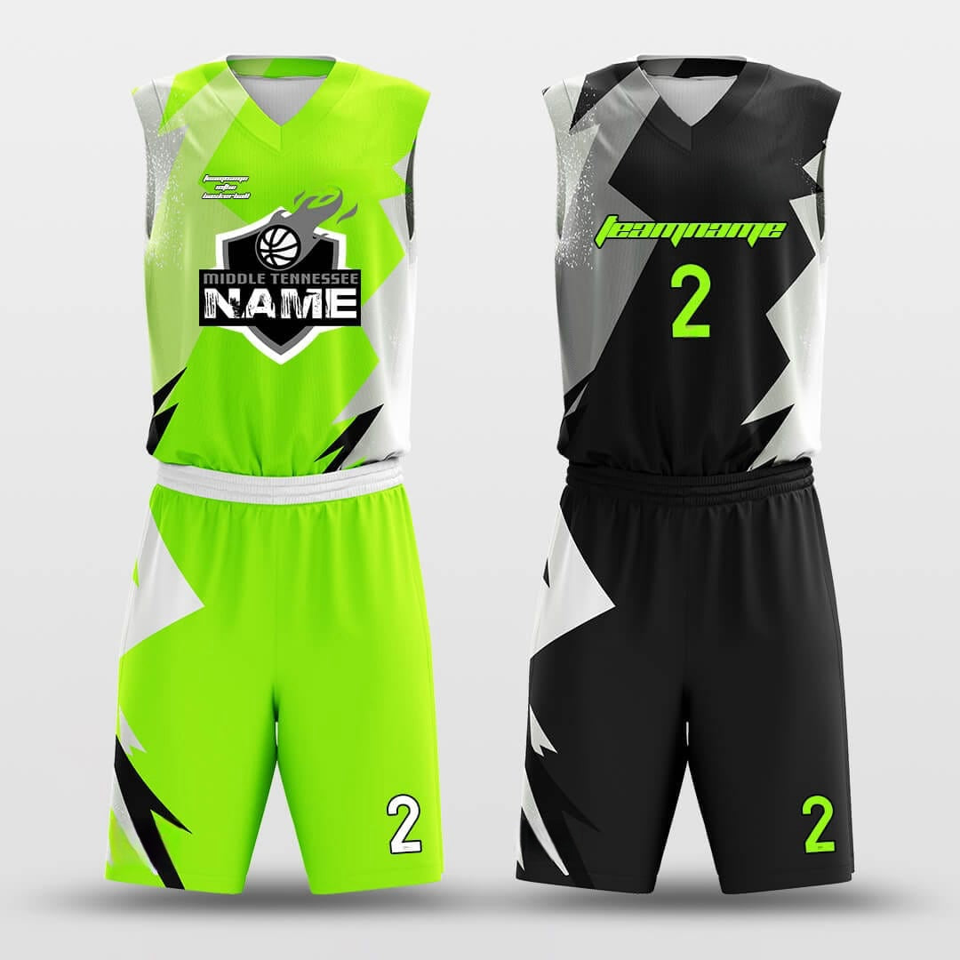 Mountain -Custom Reversible Basketball Jersey with Shorts Subliamted