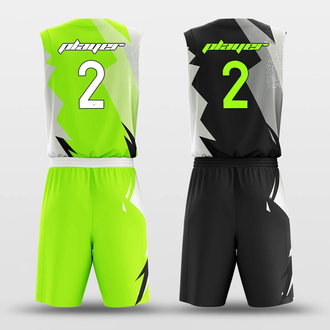 Mountain -Custom Reversible Basketball Jersey with Shorts Subliamted