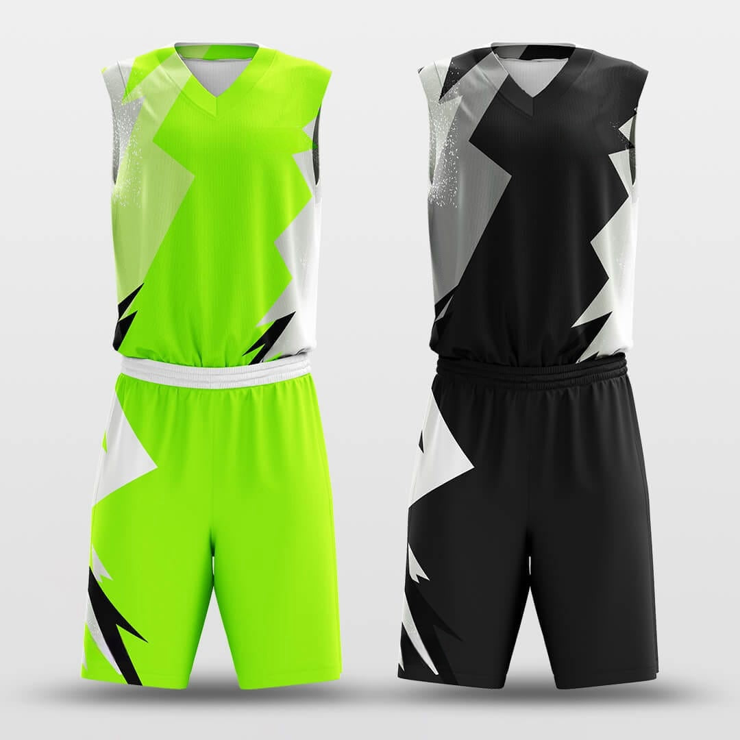 Mountain -Custom Reversible Basketball Jersey with Shorts Subliamted