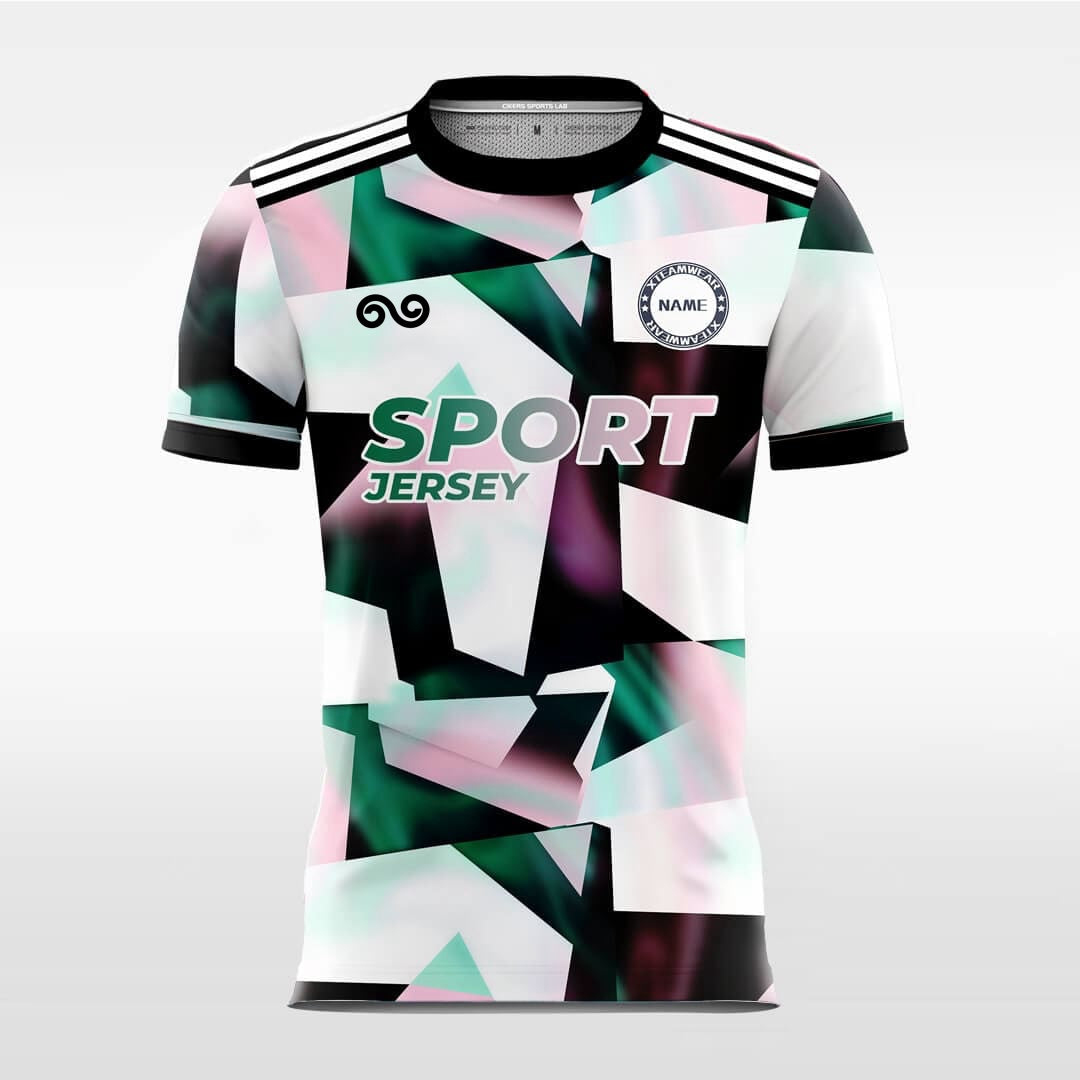 Multicrystal - Custom Soccer Jersey for Men White Sublimated