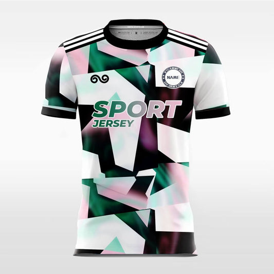 Multicrystal - Custom Soccer Jersey for Men White Sublimated