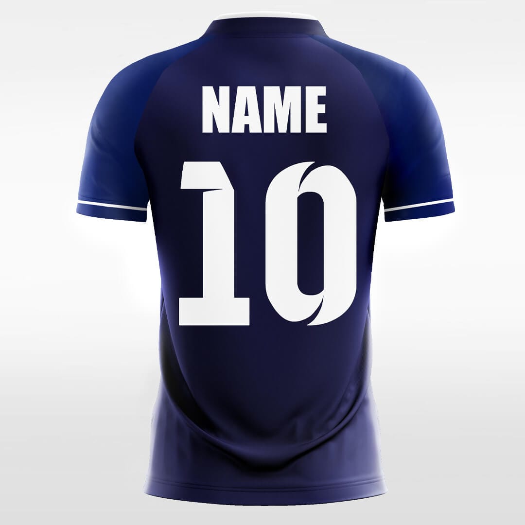 navy custom short sleeve jersey
