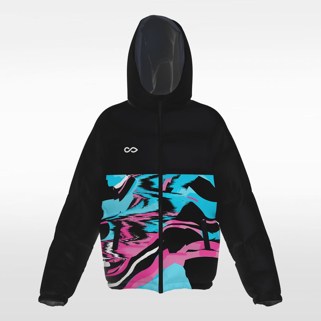    pink custom short winter jacket
