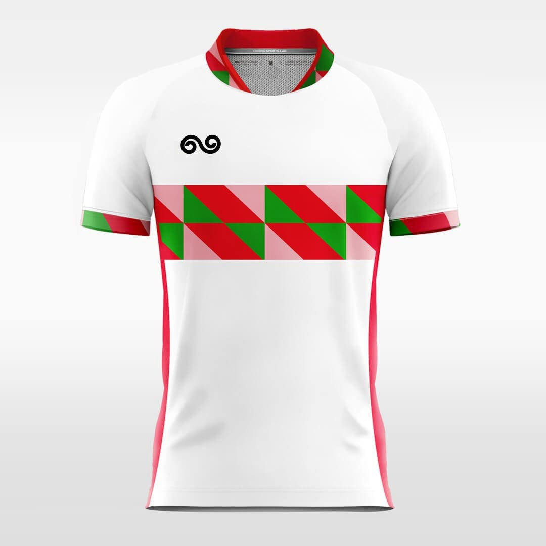 Christmas Flag - Custom Soccer Jersey for Men White Sublimated