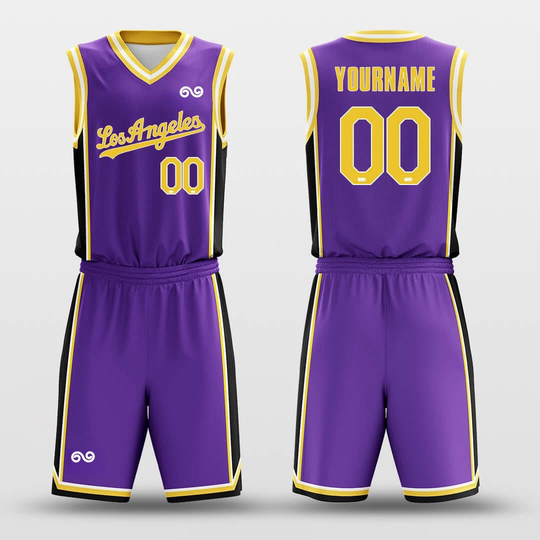 Lakers -Custom Basketball Jersey with Shorts Subliamted