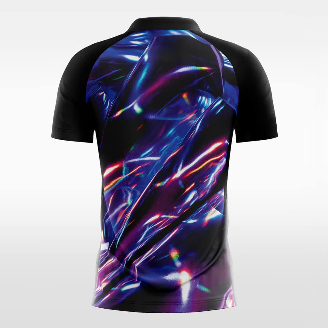 purple blue short sleeve jersey