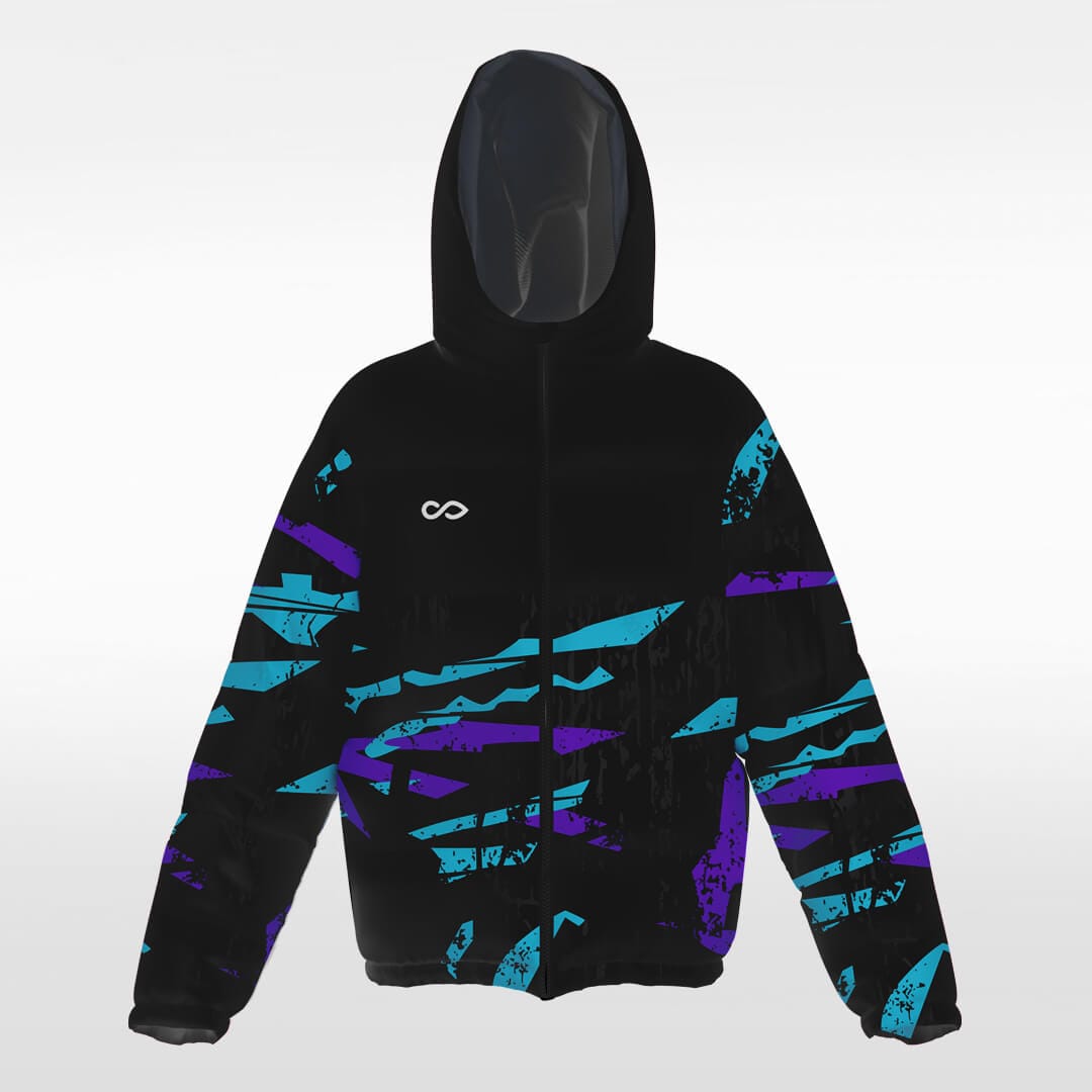 purple custom short winter jacket