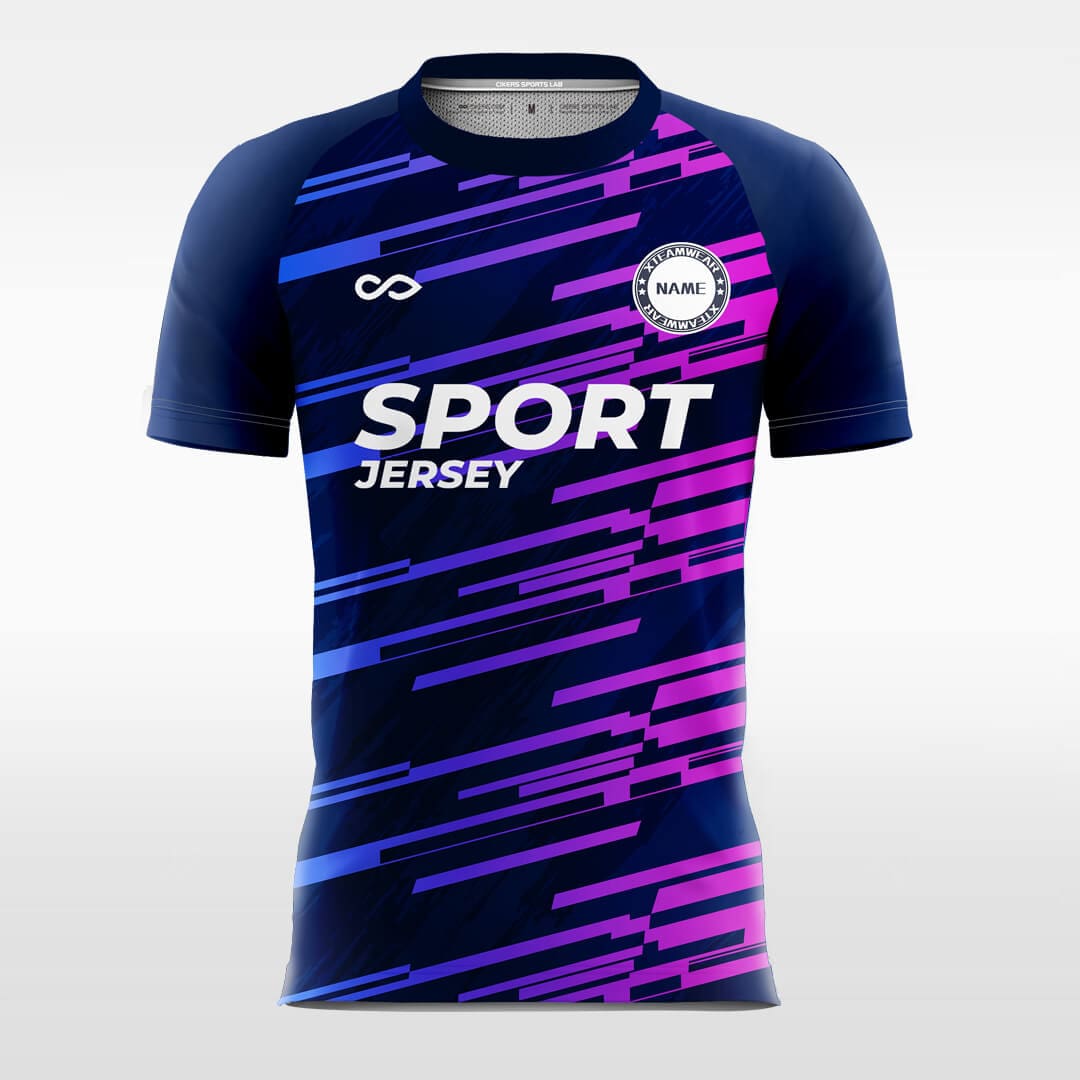 purple short sleeve jersey