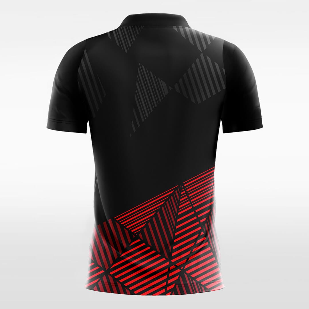 red and black short sleeve jersey