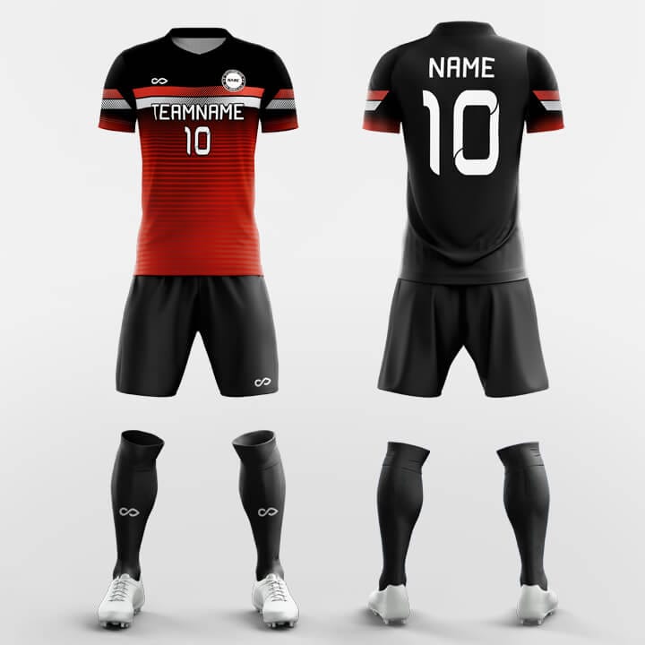 Black Gradient - Custom School Soccer Team Jerseys Sublimated