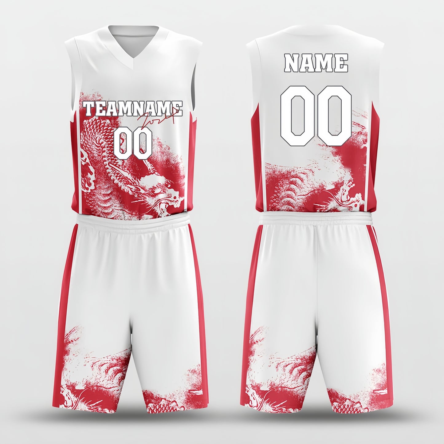 Dragon Hunt 1 -Custom Basketball Jersey with Shorts Subliamted