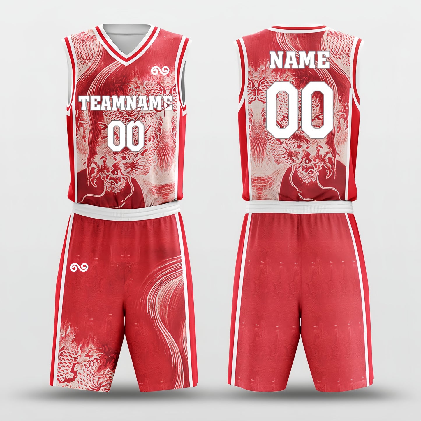 Dragon Hunt 3 -Custom Basketball Jersey with Shorts Subliamted