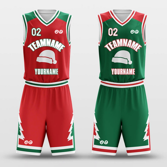 Christmas Gift -Custom Reversible Basketball Jersey with Shorts Subliamted