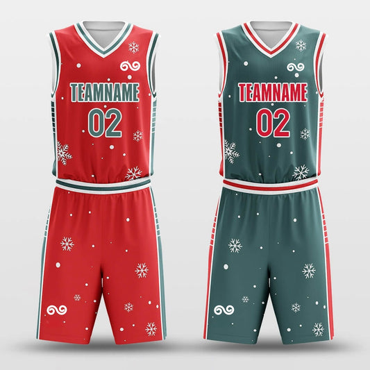 Christmas Eve -Custom Reversible Basketball Jersey with Shorts Subliamted
