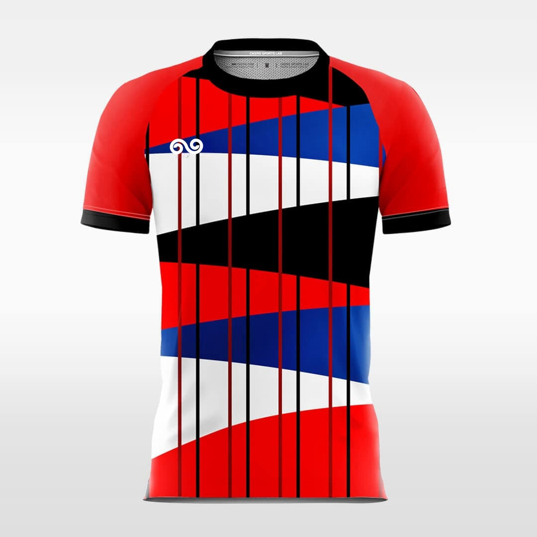 Cutting - Custom Soccer Jersey for Men Red Sublimated