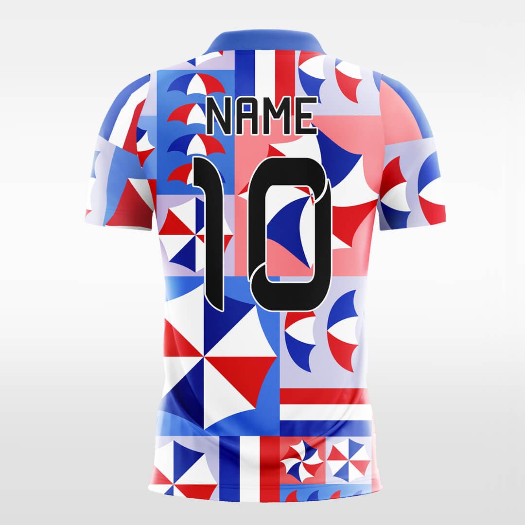 red custom short sleeve jersey