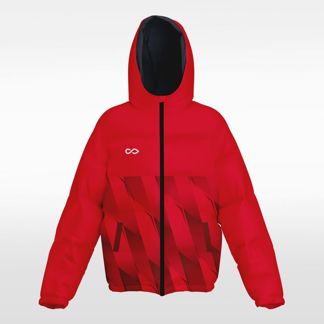 red custom winter jacket