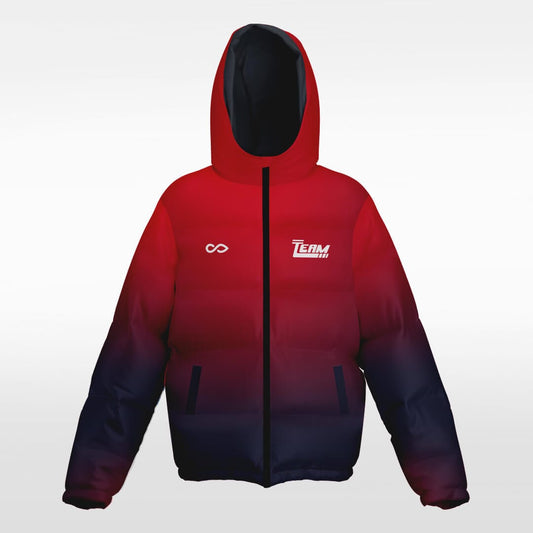 red custom winter jacket