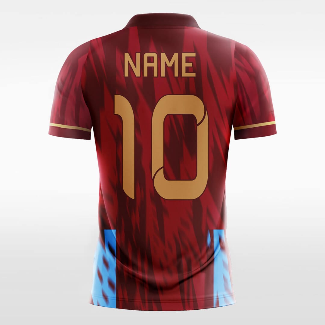 red short sleeve soccer jersey
